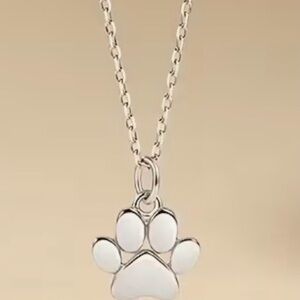 Silver Paw Pendant Necklace